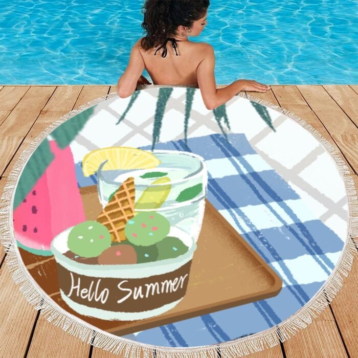 custom-Round-beach-towels