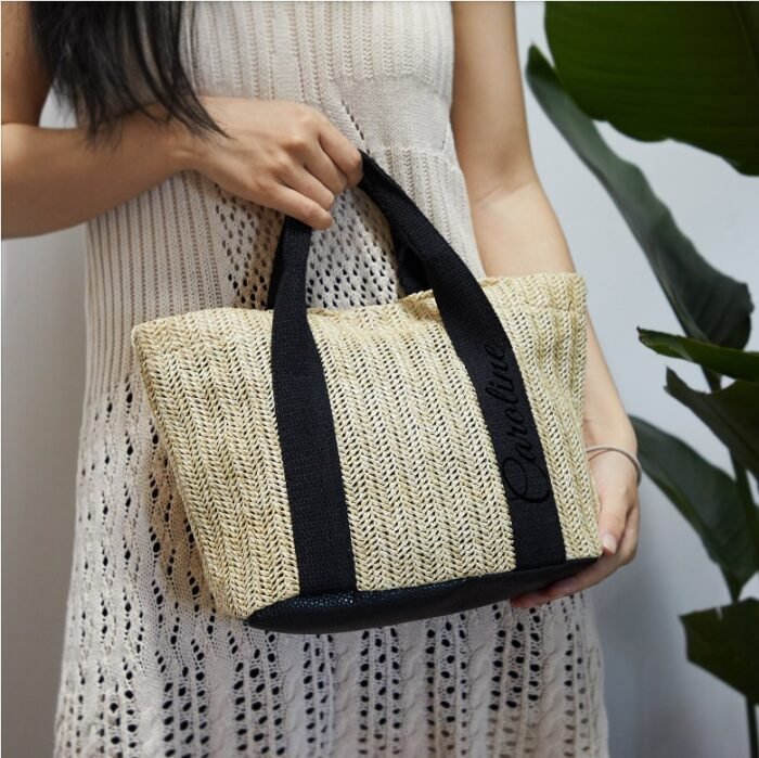 Personalzied-Straw-Beach-Bags